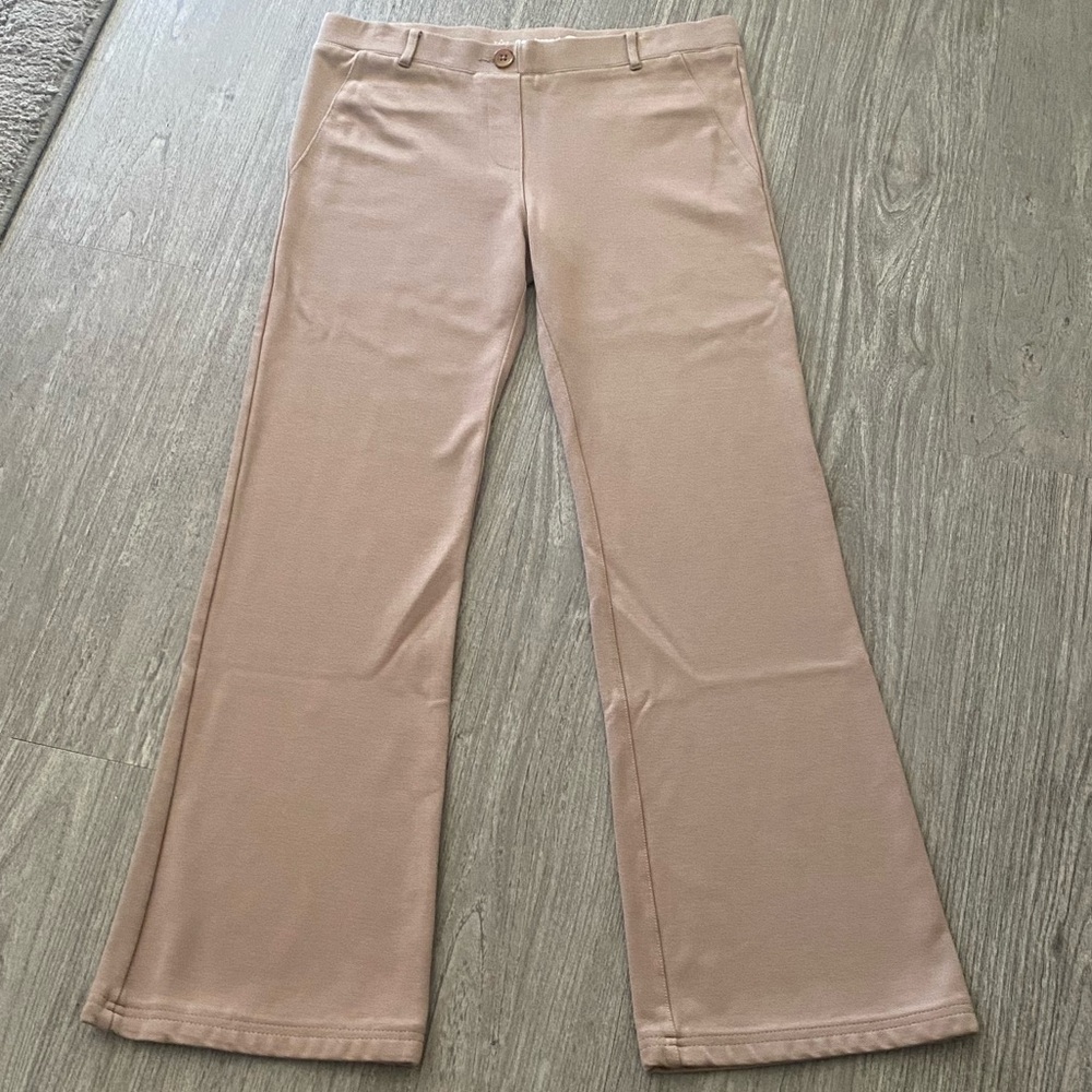 Betabrand Women's Wide Leg Pants in Khaki